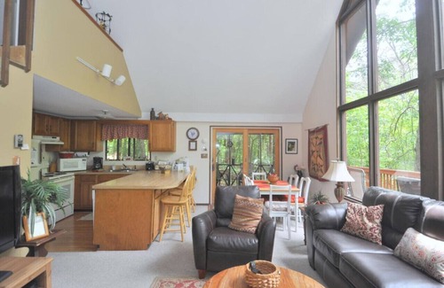 The Woods Cabin | Fox Hollow - hot tub, pet friendly, wifi, golf, pool access, fireplace, grill