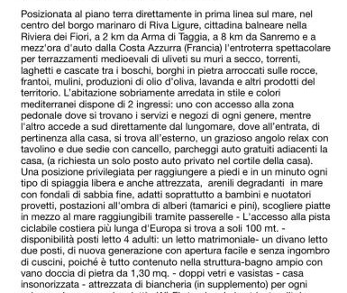 Riva Ligure Apartment | Frantoio