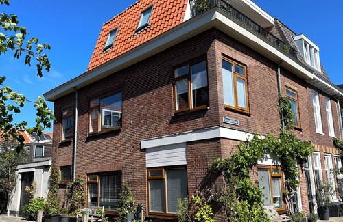 Municipality of Haarlem Apartment | From spacious apartment looking across water to historic center of Haarlem