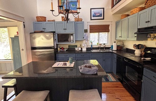 Standish House | Frye Island Getaway: Steps to the Beach + Backyard Garden Escape