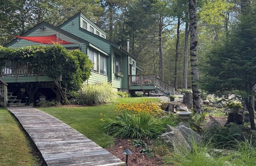 Standish House | Frye Island Getaway: Steps to the Beach + Backyard Garden Escape