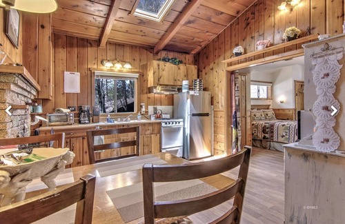 Idyllwild Cabin | Fully fenced backyard for pets. Pets stay free!