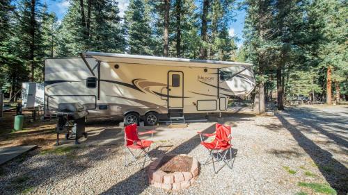 Bayfield House | Fully Setup RV for Glamping #27 at Blue Spruce RV Park & Cabins