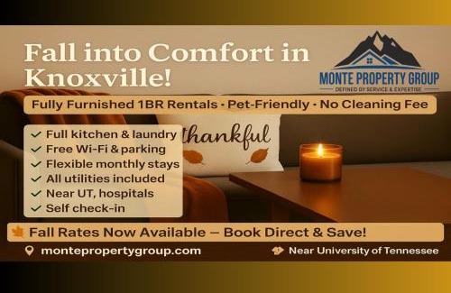Knoxville Apartment | Furnished 1 Bedroom Home Away from Home Near UT and Downtown