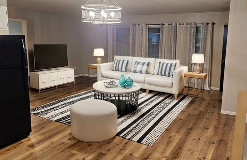 Pickett Apartment | Furnished accommodation with kitchen, one full bath and 2 bedroom's.