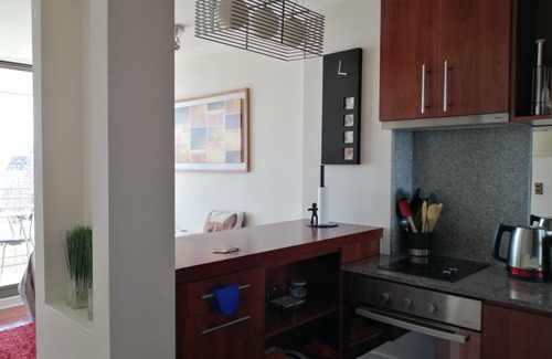 Vina del Mar Apartment | Furnished apartment with sea view and coastal edge.
