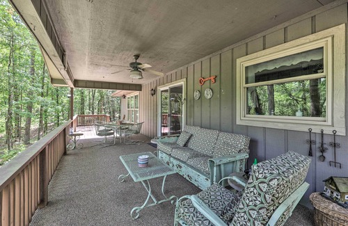 Hot Springs Village Cottage | Furnished Deck w/Views: Hot Springs Cottage