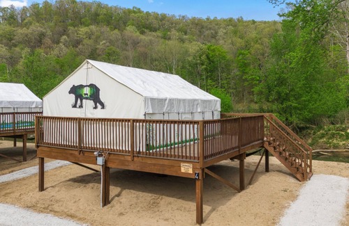 Stanton RV Rental | Furnished Glamping Tent/King Bed/Access to the Red River - Noble Bear - #4