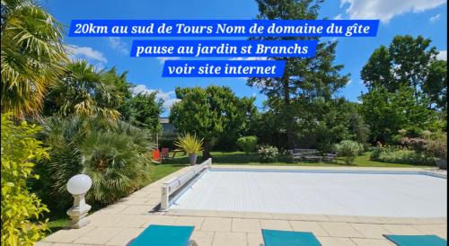 Saint-Branchs House | Gîte Pause au jardin piscine chauffée