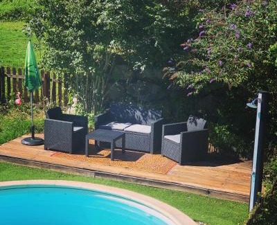 Roquefort-les-Cascades House | Gîte Tanagra : Maison avec piscine et vue exceptionnelle