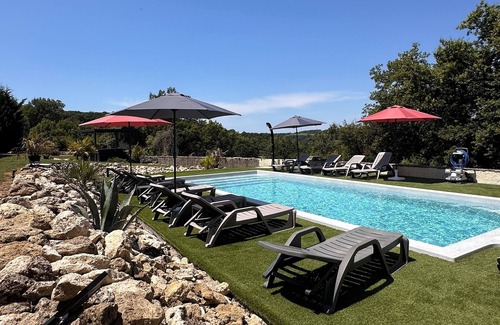 Clermont-Dessous House | Gîtes le Founil des Moines »Le Chai »espace Piscine et spa Naturiste