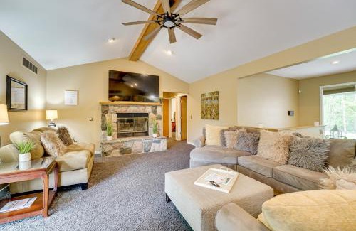 Commerce Township House | Game Room and Fire Pit Canal-Front Commerce Home