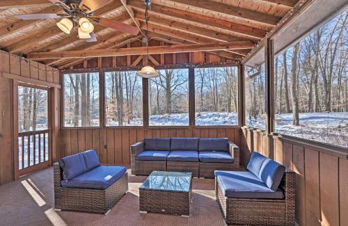 Locust Lake Village House | Game Room and Golf Cart Bear Den Pocono Lake Home