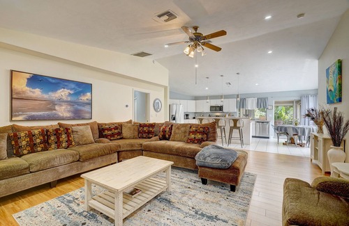 Saint James City House | Game Room & Deck: Spacious Home in St James City