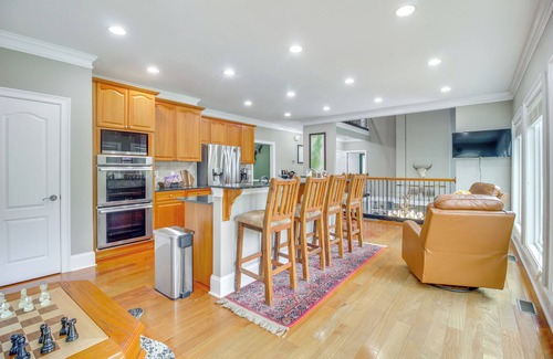 East Ellijay House | Game Room & Fire Pit: Riverfront Home in Ellijay!