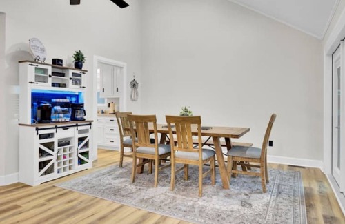 North Charleston House | Game Room Fireplace Backyard Deck Fire Pit Pets