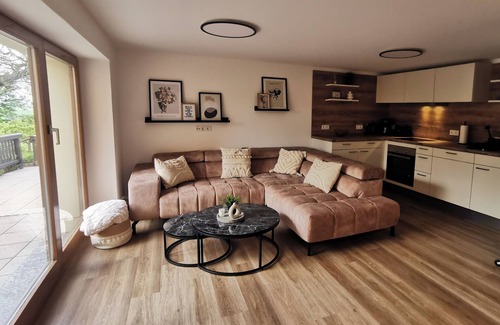 Malter Apartment | Garden view apartment with pool and children's playground