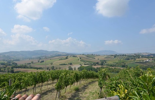 Passano Apartment | Garden-View Apartment in Coriano Italy with Swimming Pool
