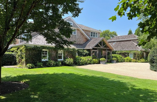 Village of Southampton House | Gated Estate in SH 8 bedrooms, 9 bath gorgeous 2.5 acre on water w dock.
