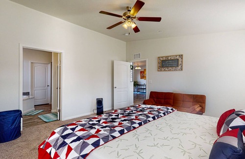 Pinon Hills House | Gated Mtn-View Home with Private Six-Person Hot Tub & Sauna - Dog-Friendly