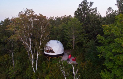 McKellar Cabin | Geodesic River Dome off grid remote super camping