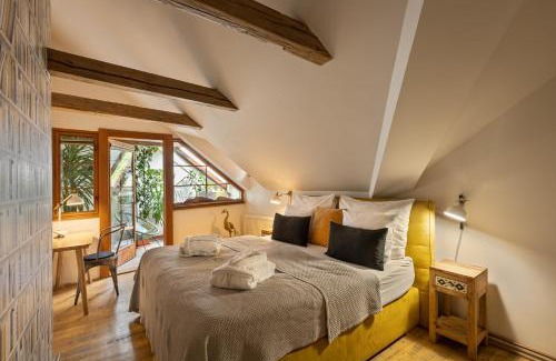 Prague 1 Apartment | Gigantic Boho Chic 3 Bedroom 3 Bathroom Loft with Hanging Chair