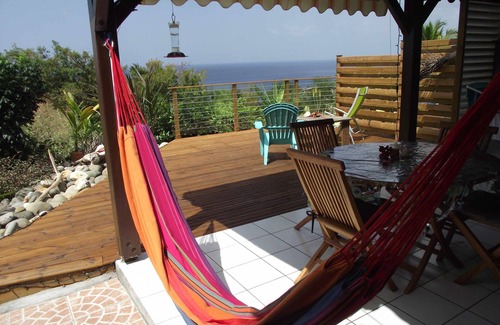 Malendure Cottage | Gîtes AKANSYEL green sea view of the Caribbean (Green)
