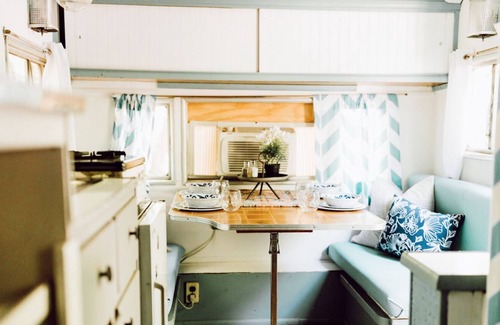 Gnaw Bone House | Glamp in the Garwood Cub | Vintage Camper at Campground