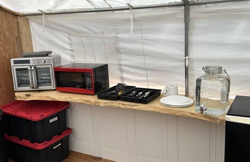 Big Arm Apartment | GlampCamp - Luxury Wall Tent & Bathhouse
