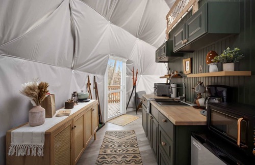 Wardensville Apartment | Glamping Dome w/Hot Tub, Fire Pit & River Access
