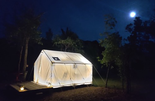 Glacier Country Cabin | Glamping in the Gypsy Bungalow by the river, 2 miles from Quinn's hot springs.