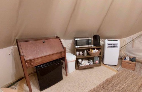Mammoth Cave RV Rental | Glamping Tent at Noble Pine Campground
