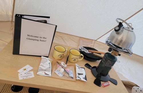 Beaufort RV Rental | Glamping Tent getaway suite. Connect with Mother Nature, unplug, and unwind!