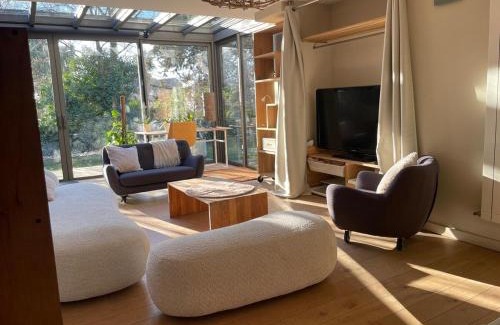 Boutonnet Villa | Glass and wood designer villa with garden in centertown