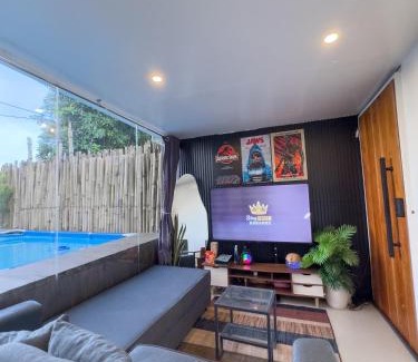 CSJDM House | Glass Cabin Secluded Overlooking Oasis with pool