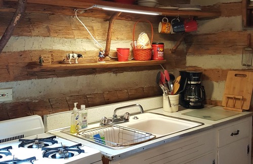 Franklin Cabin | Glory Days Riverfront 1800s log cabin near Gem mines