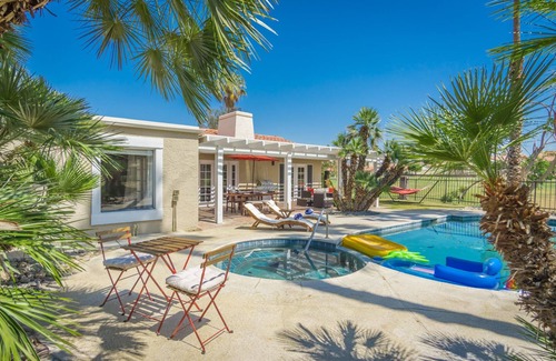 Indio House | Golf Course House - Garden Relax Retreat, Private Pool + Spa.