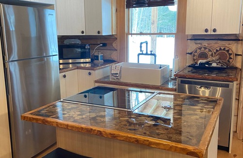 Thompsonville Cabin | Golf,fish,hike,kayak,ski,relax! Private 10 acres right on the Betsie River