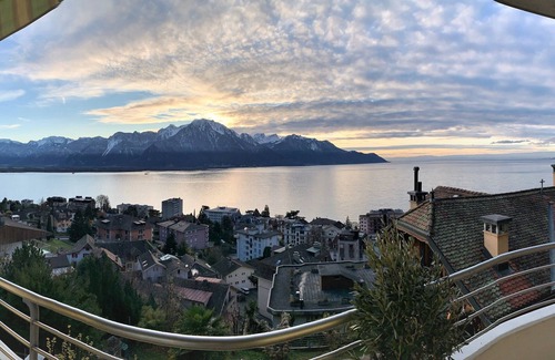 Territet Apartment | Good standing and panoramic view of Lake Leman