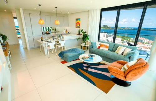 Maho Apartment | Gorgeous 2 bedroom, 17th floor, with breathtaking view, Fourteen at Mullet Bay
