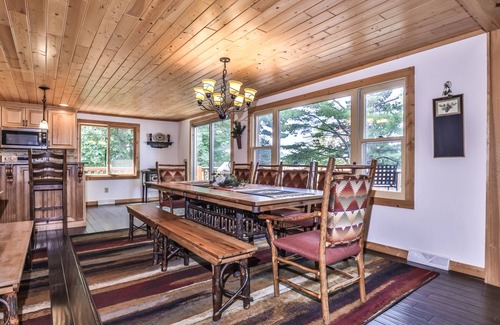 Eagle River House | Gorgeous 8 bedroom log home on Eagle River chain of Lakes!