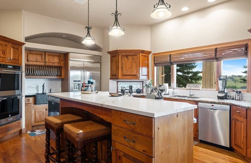Monument House | Gorgeous Estate with Mountain views, OUTDOOR POOL/Hot Tub, Gym, close to USAFA