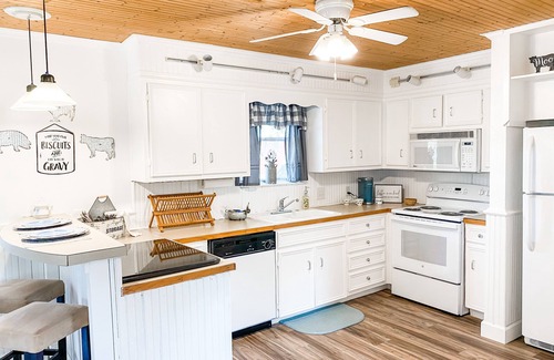 Pedernales Bend House | Gorgeous Farmhouse looking at Pedernales River
