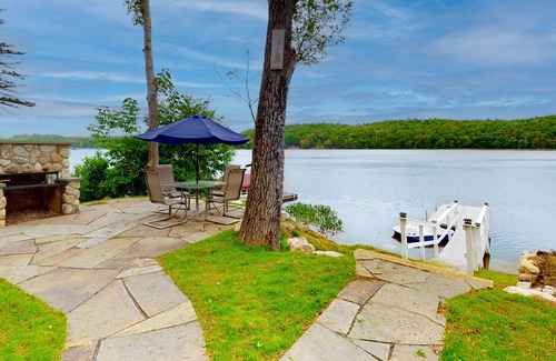 Hubbardton House | Gorgeous lakefront gem with private dock, deck, firepit, grill, fireplace & WiFi