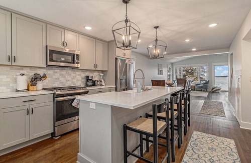 Beulah House | Gorgeous Sunsets at Crystal Lake Waterfront Home