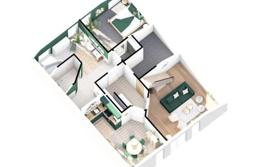 Wilhelmsfehn Apartment | Grünblick Oase No1 Ferienwohnung Wiesmoor