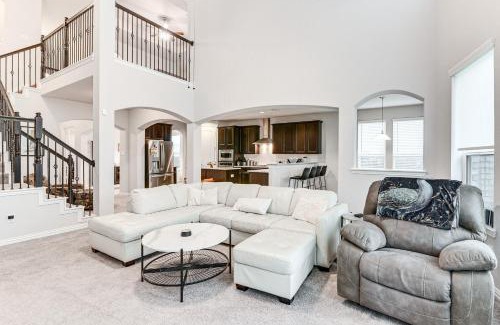 Iowa Colony House | Grand Family Home with Patio and Fenced Yard in Arcola