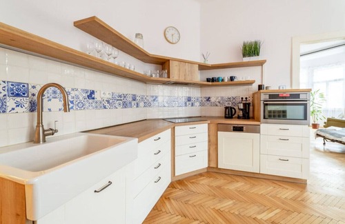 Smichov Apartment | Grandeur Authentic Czech Charm by the River