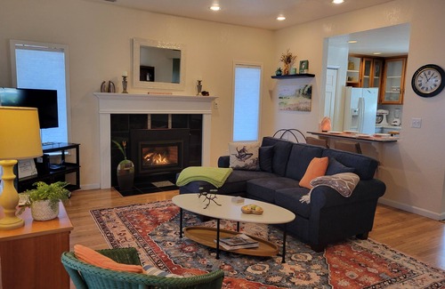 Nice Cottage | Great Price! Sunset Beach Cottage with Lovely garden, beach, and boat dock!