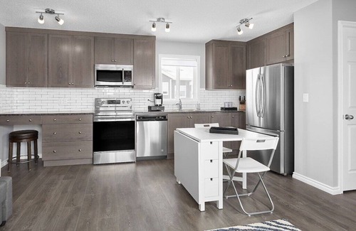 West Edmonton House | Grey Havens Laneway home w/garage, balcony, AC near WEM!